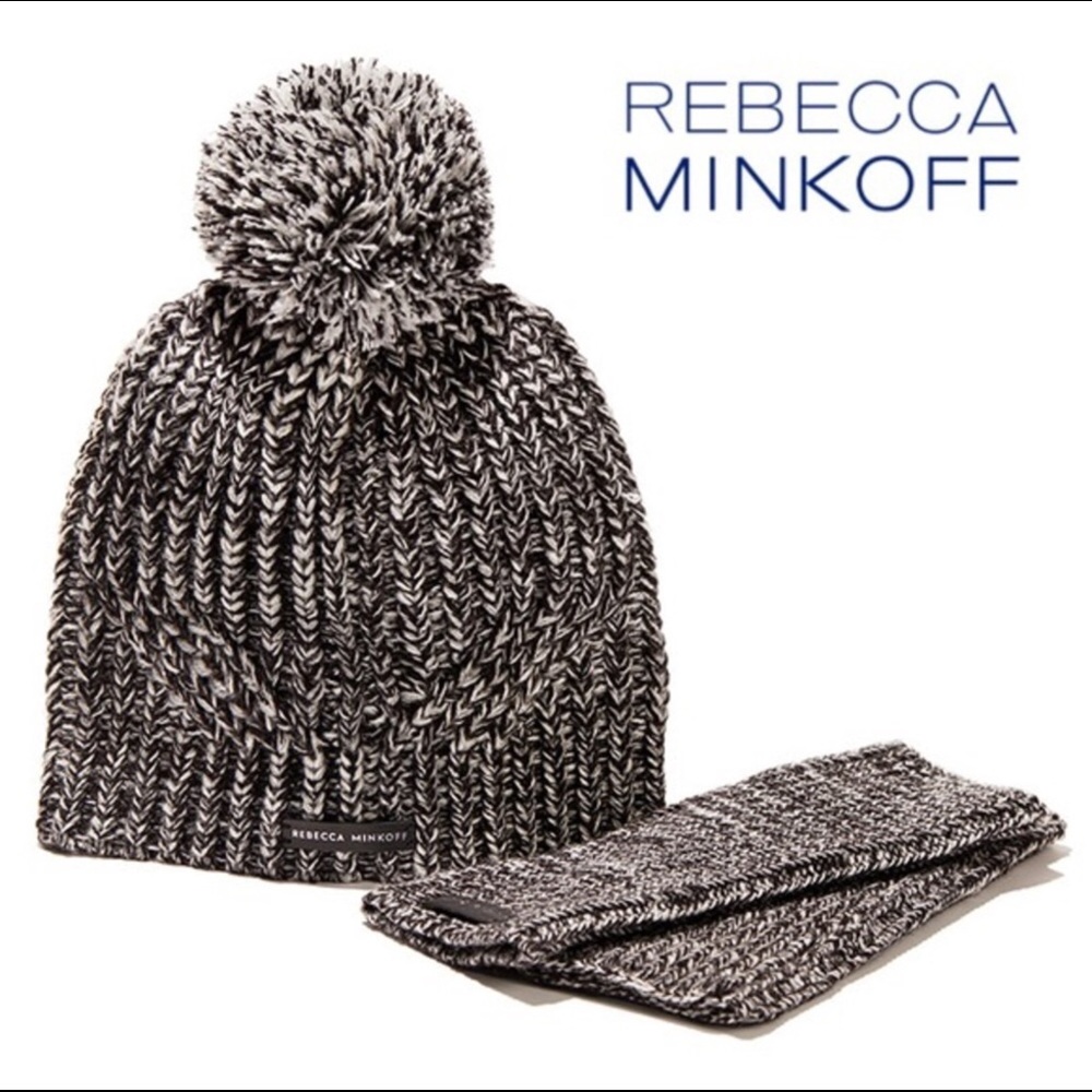 ❌SOLD❌Rebecca Minkoff Beanie & Fingerless Arm Warmer Set